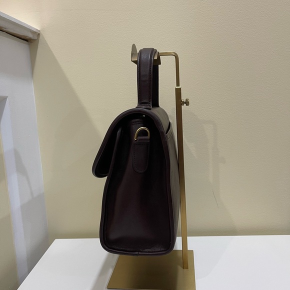 Vintage Coach Manor Dark Brown Leather Handbag - Picture 4 of 10